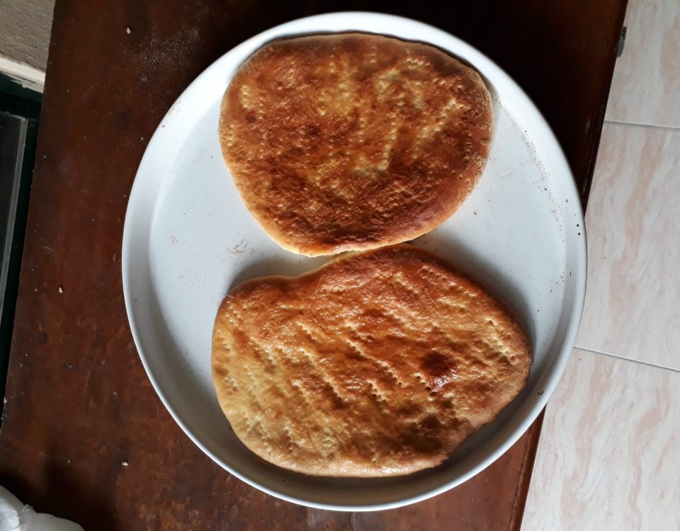 Roghni naan made in the oven